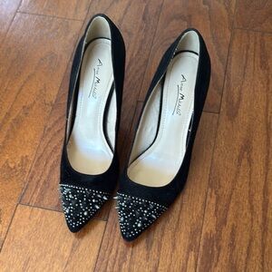 Ann Michell Black Studded Women's Heels